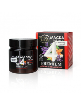 Маска для лица с красной глиной, PREMIUM №4 «Лифтинг и увлажнение», TambuSun, 150 мл