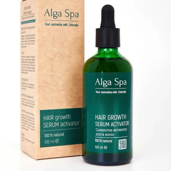 Сыворотка активатор роста волос на основе живой суспензии микроводоросли Chlorella ALGA SPA, 100 мл. Сыворотка активатор роста волос на основе живой суспензии микроводоросли Chlorella ALGA SPA, 100 мл.