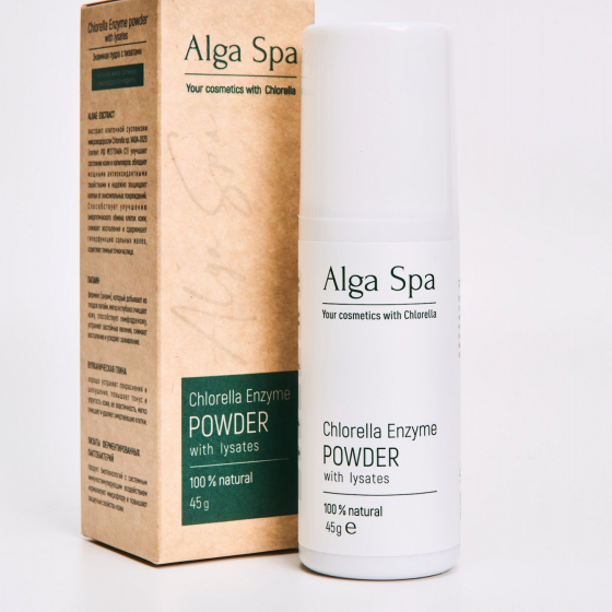 Энзимная пудра с лизатами на основе живой суспензии микроводоросли Chlorella ALGA SPA, 45 гр.